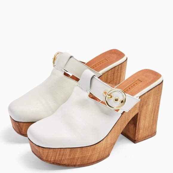 Topshop | Shoes | Topshop Genoa Off White Mule Clogs | Poshmark